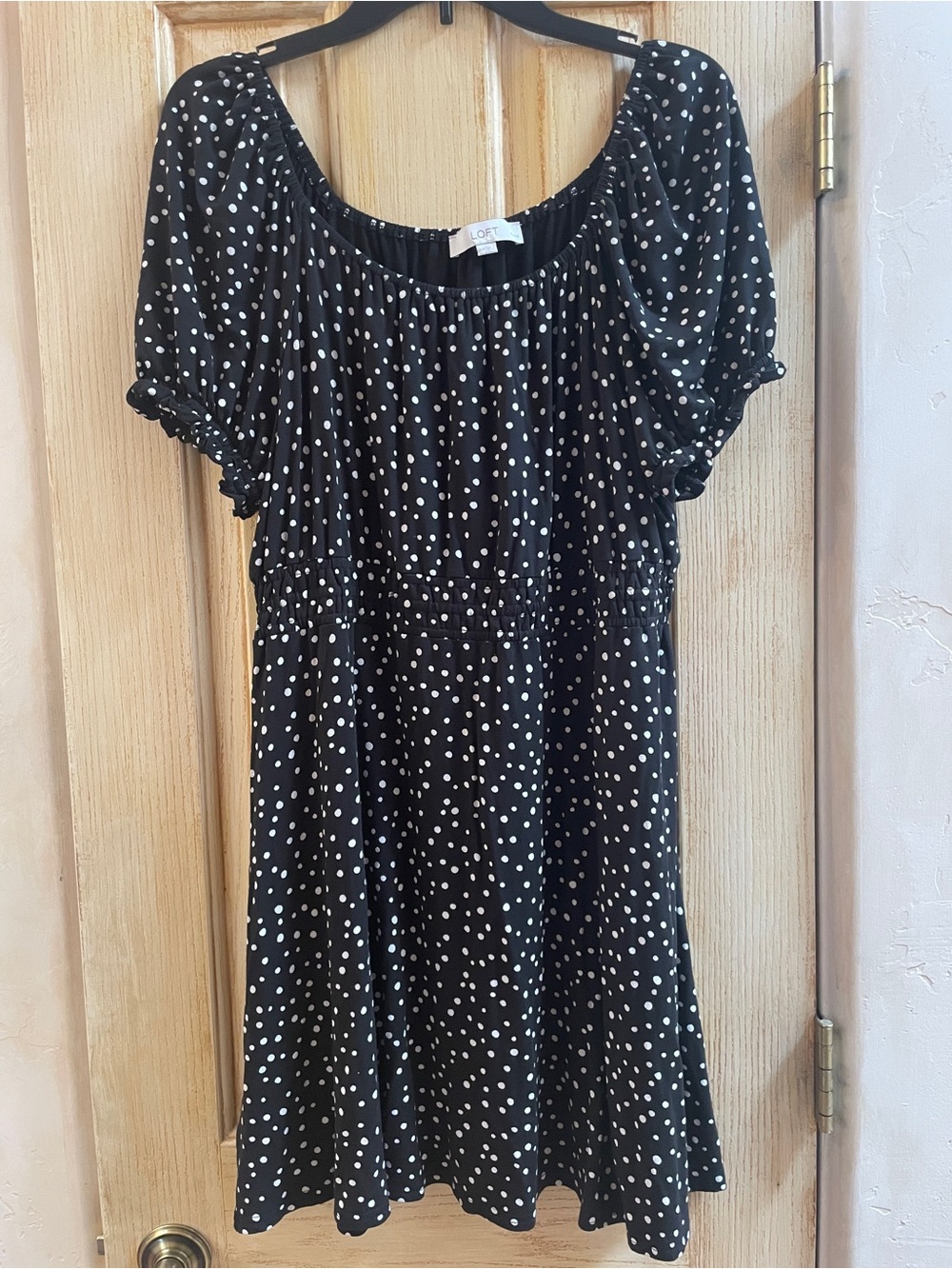 Loft soft knit polka dot dress